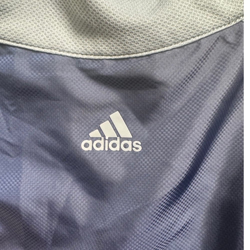 Adidas Golf Windbreaker Jacket Full Zip Lightweight Gray 2XL Mens - Picture 5 of 6